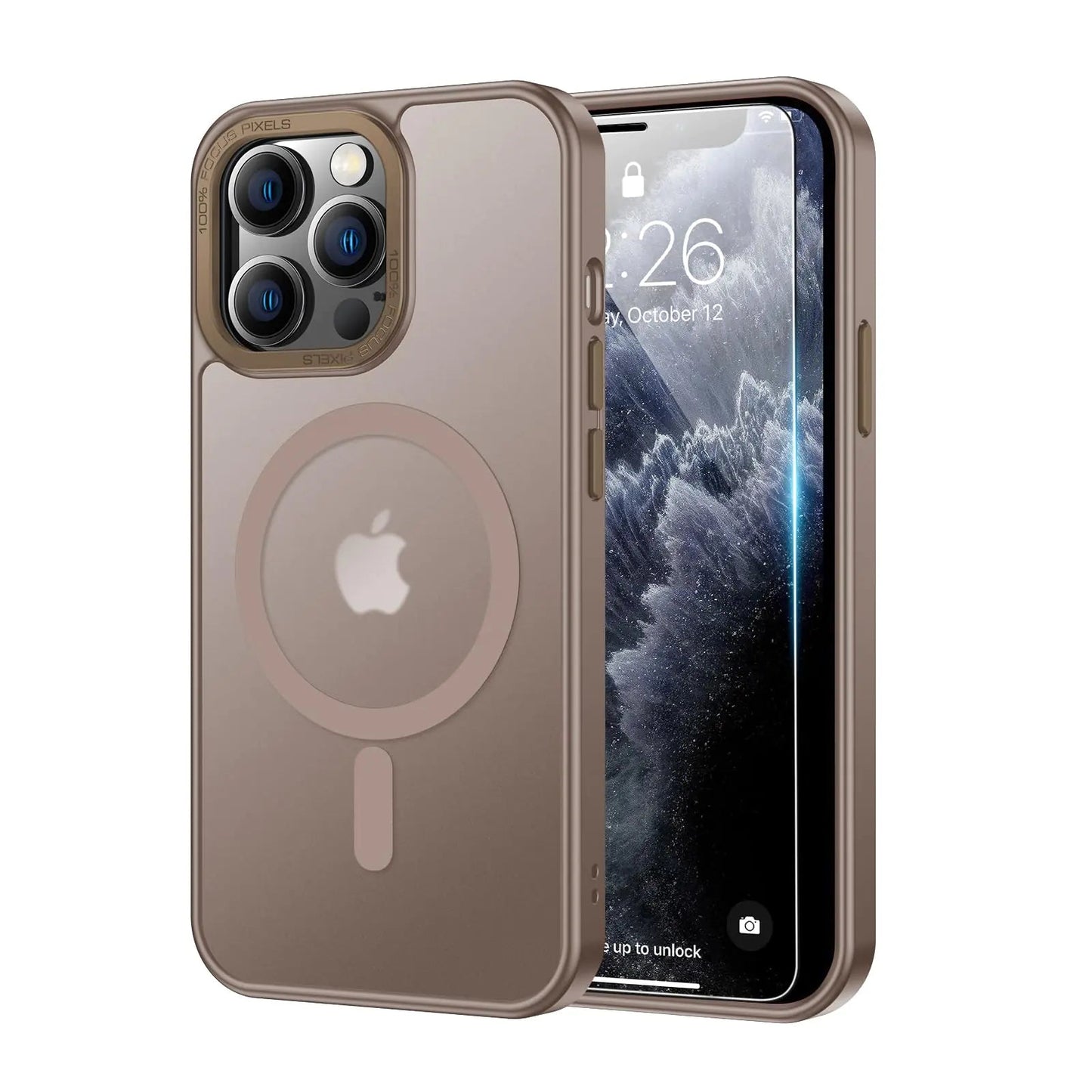 LUHOURI Magnetic for iPhone 13 Pro Max Case with Built-in Kickstand,Screen Protector Included,[Compatible with Magsafe],Slim Fit Shockproof Crystal Cover iPhone 13 Pro Max 6.7" Phone Case Clear Blue HejK.com