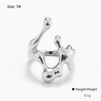 Irregular Metal Ring for Women - Unique Design