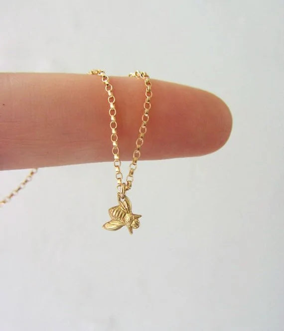 Bee Mini Pendant With Chain WEM Support (www.WEM.support)
