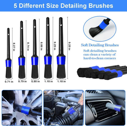 26Pcs Car Detailing Brush Set Drill - Catch Cards