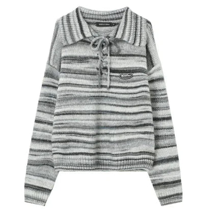 Ombre Lace-Up Sweater HejK.com Marketplace LLC