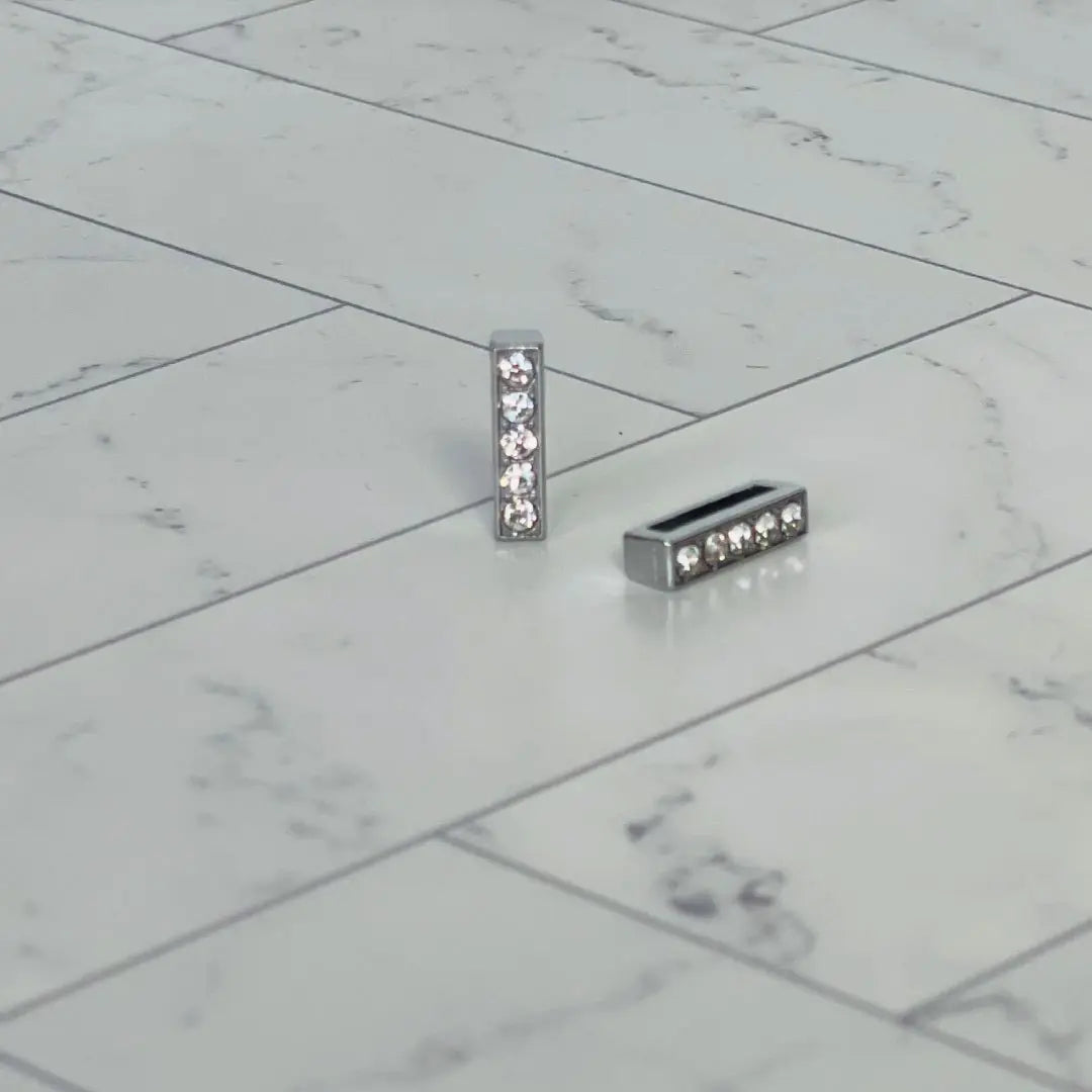 Pavé Letters -Silver Charms WEM Support (www.WEM.support)