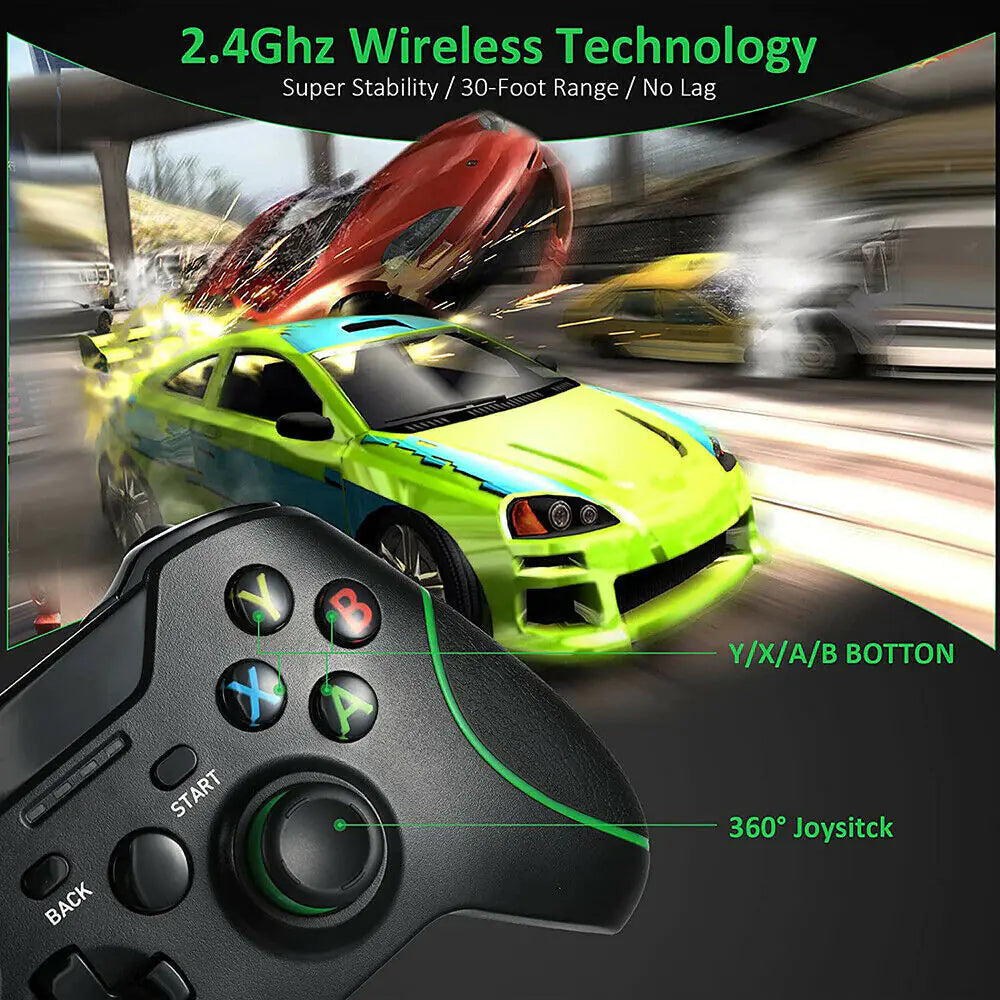 Wireless Controller For Microsoft Xbox One / S / X / E / Windows 7 8 10 PC 2.4G WEM Support (www.WEM.support)