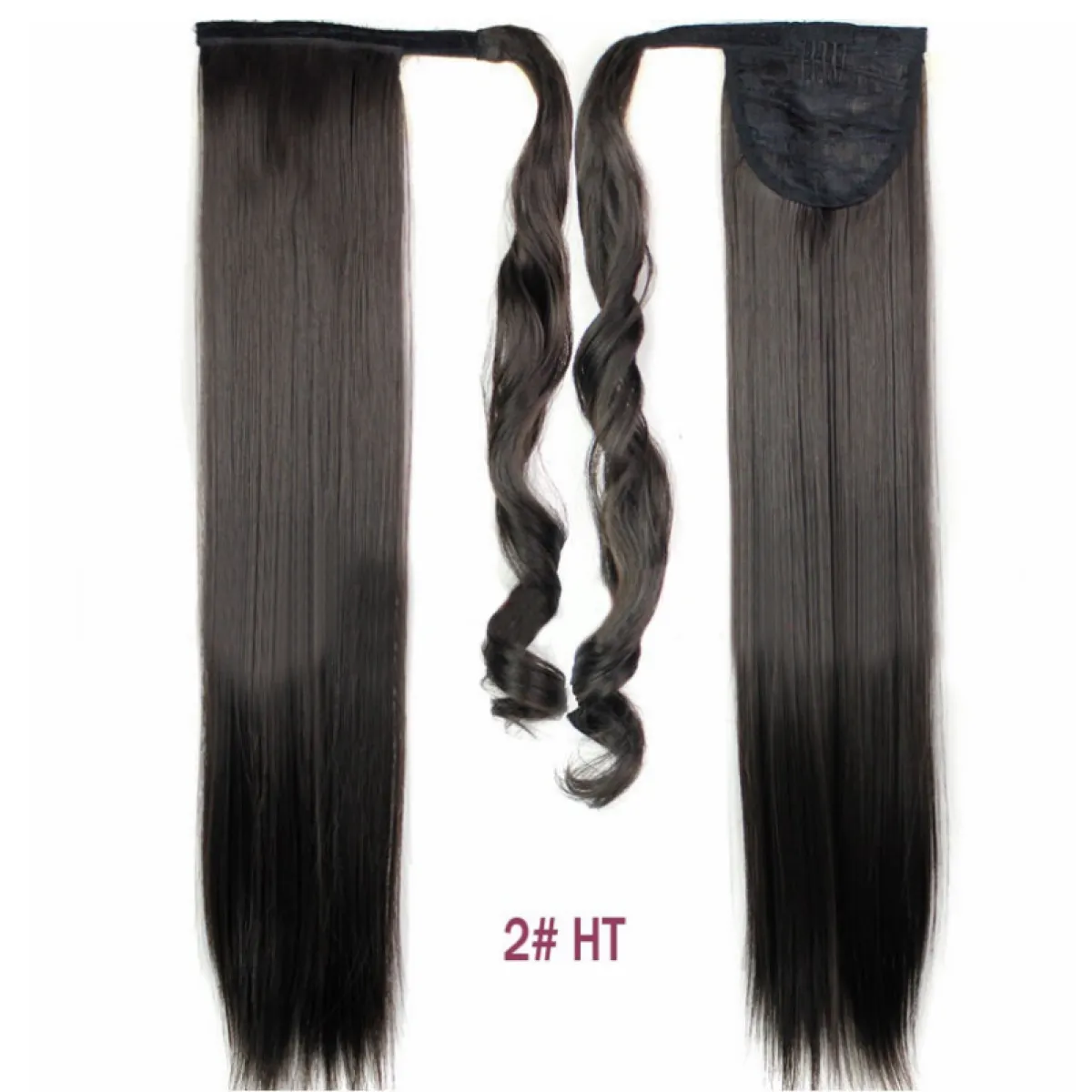 Synthetic Long Straight Wrap Around Hair Extension WEM Support (www.WEM.support)