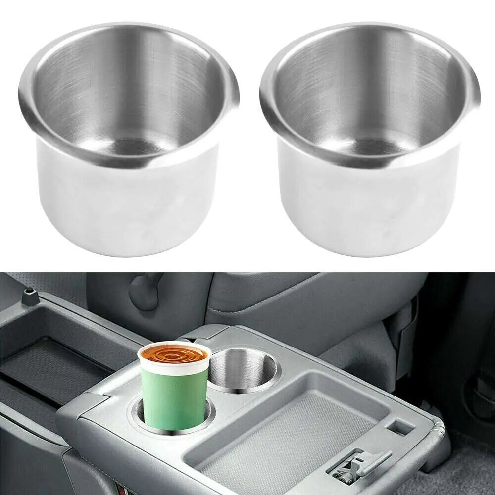Universal Stainless Steel Cup Drink Holders for Car Boat Truck Marine Camper RV WEM Support (www.WEM.support)