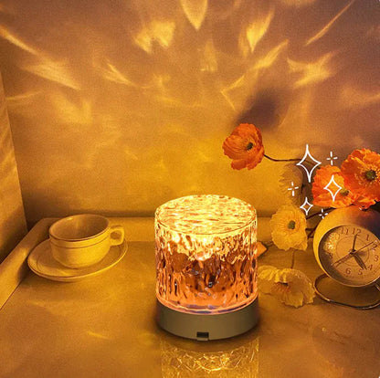 Crystal Lamp Water Ripple Projector Night Light WEM Support (www.WEM.support)