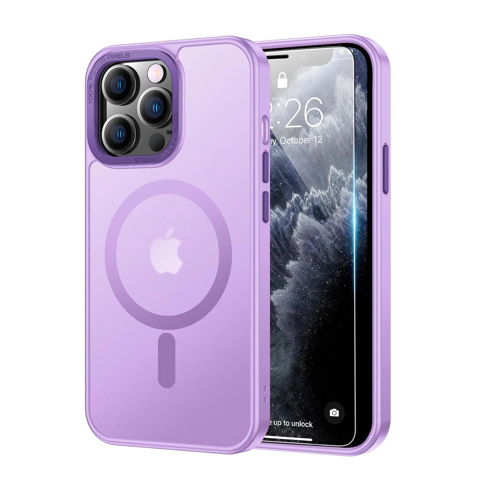 LUHOURI Magnetic for iPhone 13 Pro Max Case with Built-in Kickstand,Screen Protector Included,[Compatible with Magsafe],Slim Fit Shockproof Crystal Cover iPhone 13 Pro Max 6.7" Phone Case Clear Blue HejK.com