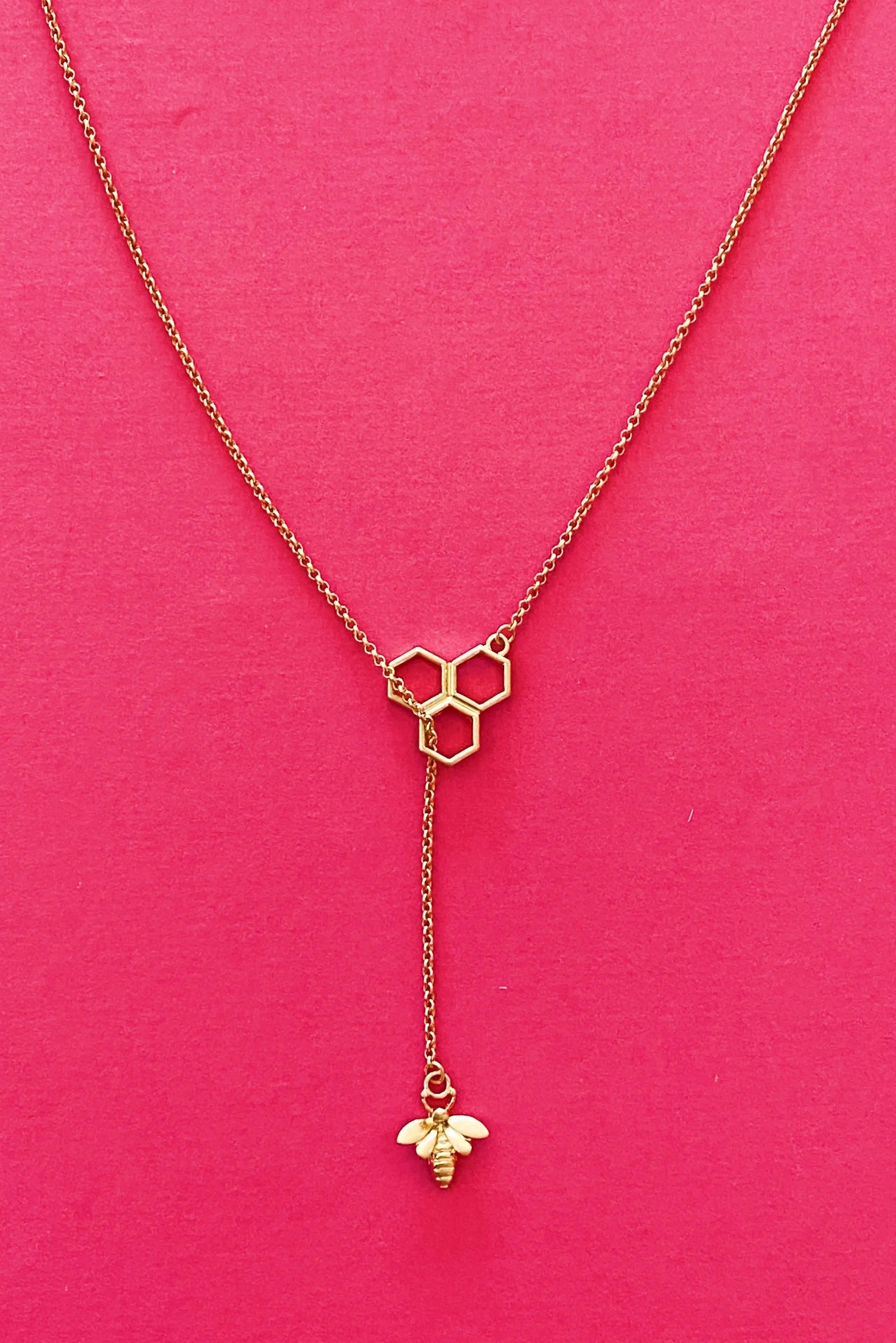 Bee With Me Necklace, Gold WEM Support (www.WEM.support)