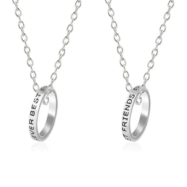 Star Moon Best Friend Pendant Necklace Set WEM Support (www.WEM.support)