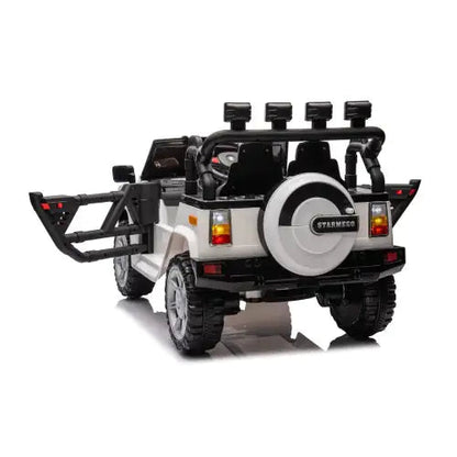 12v7a 30wX2 Tração nas Quatro Rodas com Assentos de Couro, Partida com Um Botão, Marcha Frente e Ré, Velocidades Alta e Baixa, Música, Faróis, Display de Energia e Duas Portas que Podem Ser Abertas WEM Support (www.WEM.support)