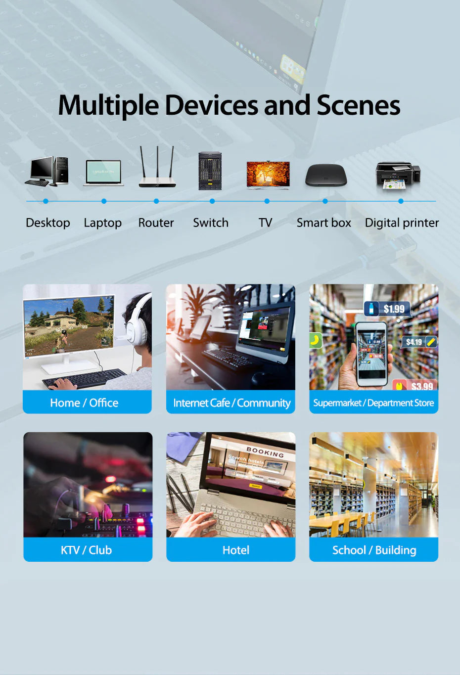 Cat 8 Ethernet RJ45 Cable Super Speed 40Gbps Patch LAN Network Gold Plated Lot WEM Support (www.WEM.support)