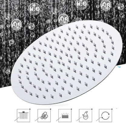 Large Chrome Stainless Steel Rainfall Shower Head