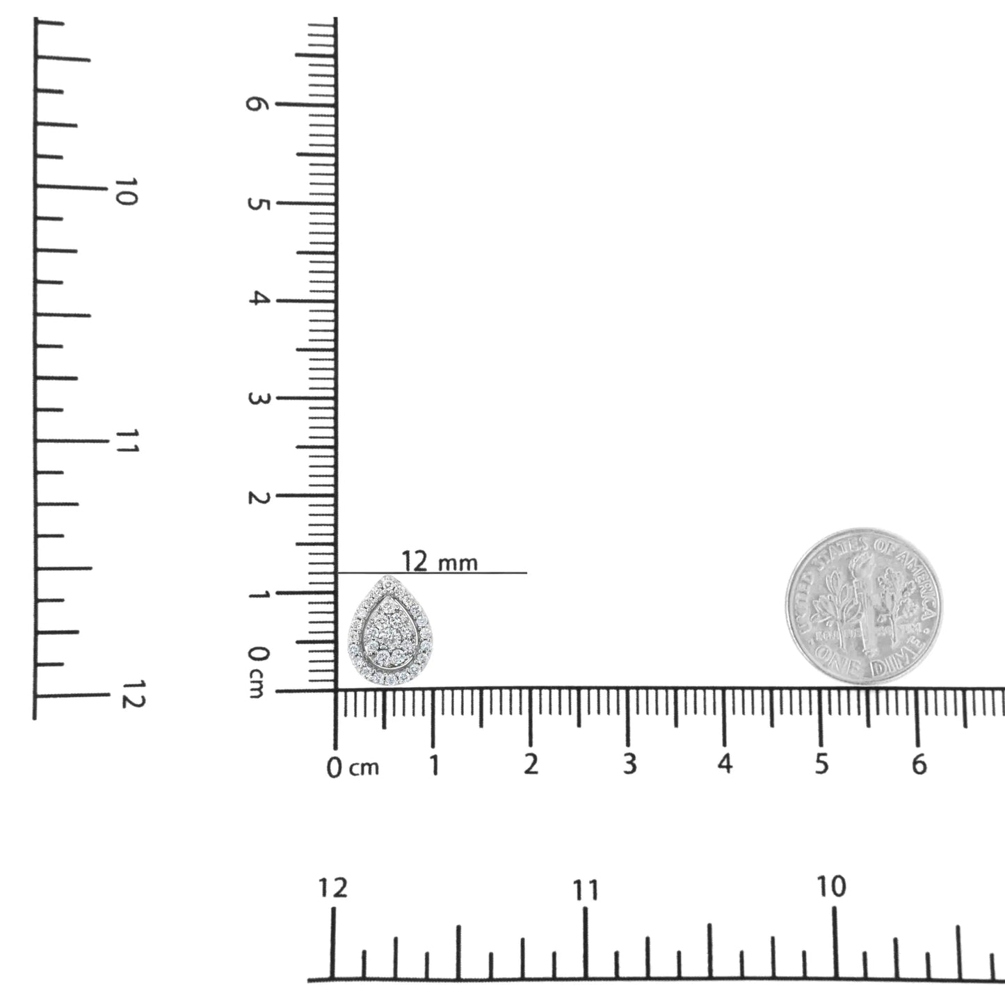 Collar con Colgante de Diamante Cultivado en Laboratorio de 3/8 ct en Plata de Ley .925 WEM Support (www.WEM.support)