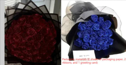 Custom Valentine's Day Bridal Bouquet with Preserved Fresh Flowers WEM Support (www.WEM.support)