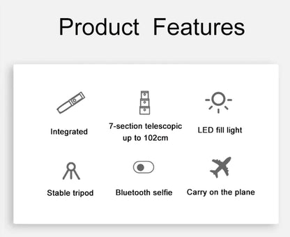 3 - in - 1 Bluetooth Wireless Selfie Stick & Tripod - Catch Cards