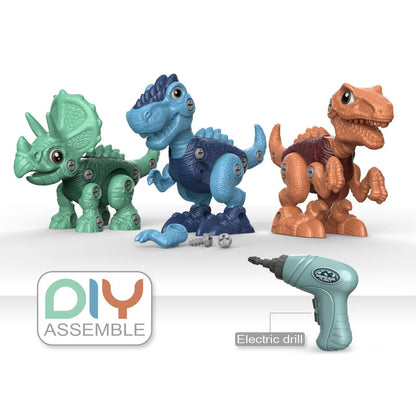 3 In 1 DIY Dinosaur Assemble Toy - Catch Cards