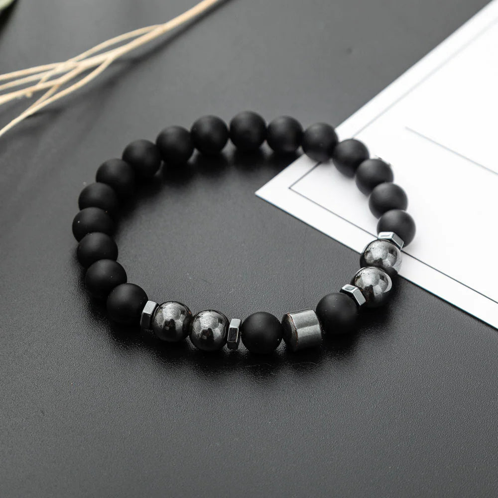 Frosted Stone Magnet Bracelet WEM Support (www.WEM.support)