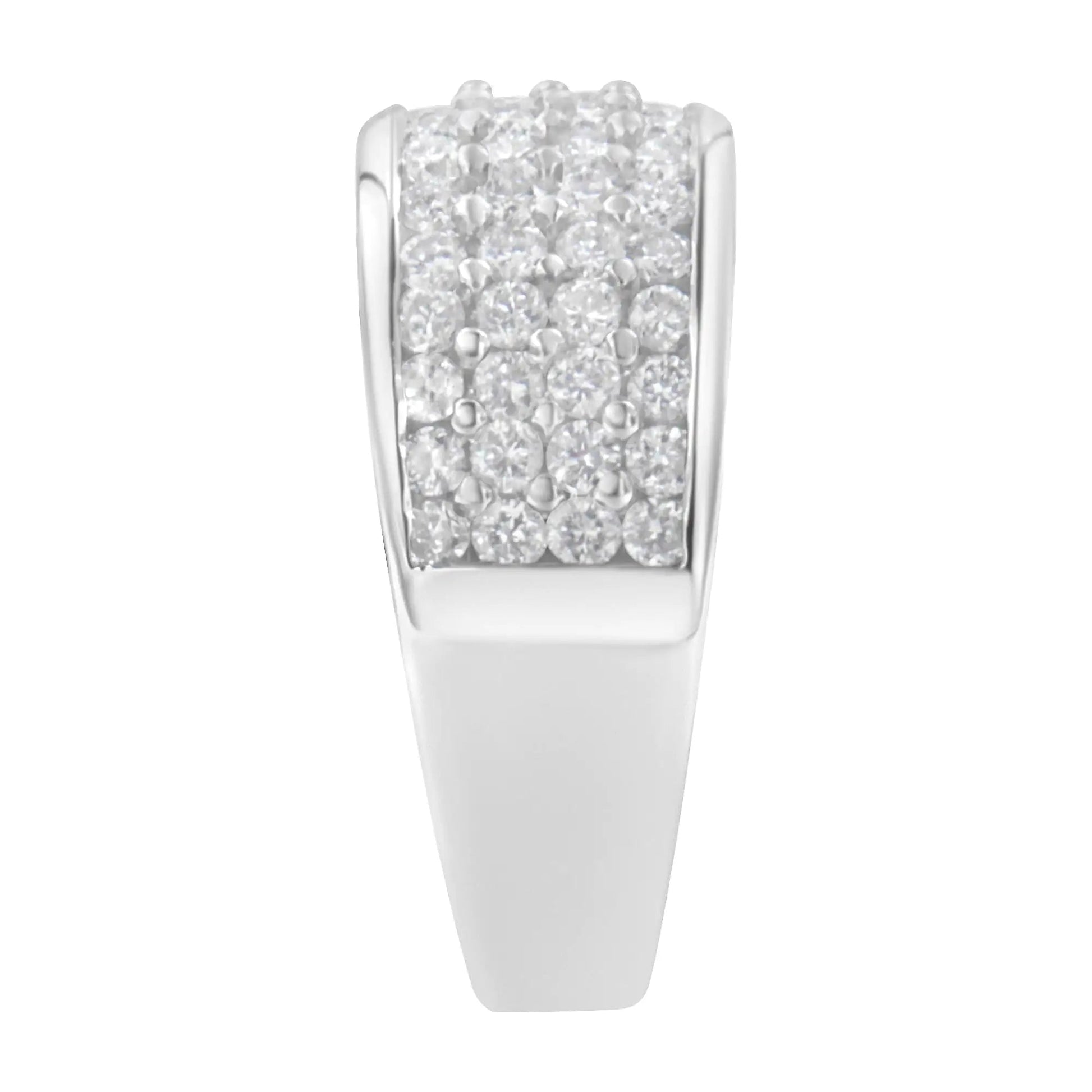 14K White Gold Round Cut Diamond Ring (1.0 Cttw, H-I Color, SI2-I1 Clarity) WEM Support (www.WEM.support)