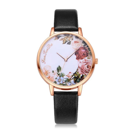 Flower Pattern Thin Strap Watch HejK.com