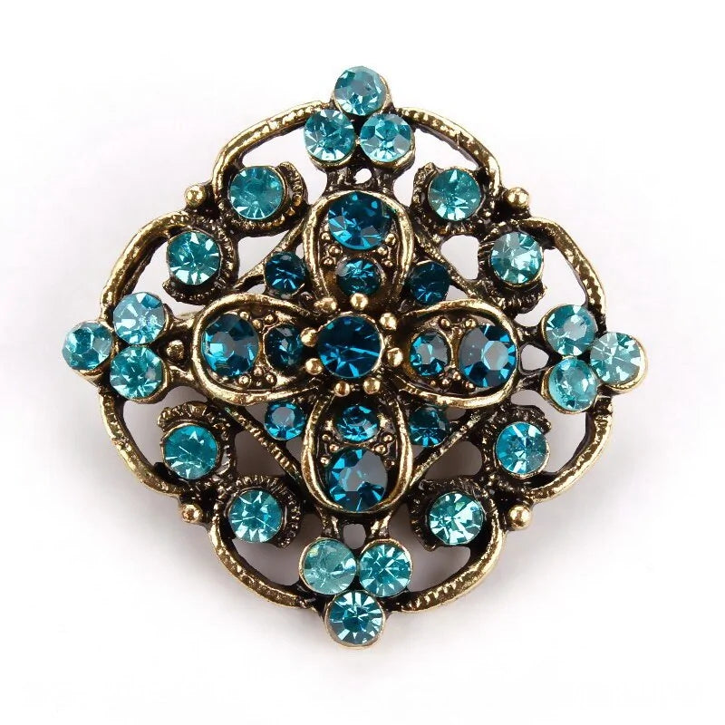 Peacock Flower Brooch WEM Support (www.WEM.support)