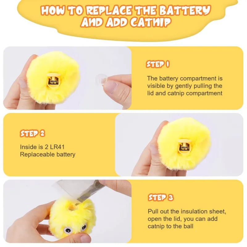 Plush Electric Catnip Training Toy WEM Support (www.WEM.support)