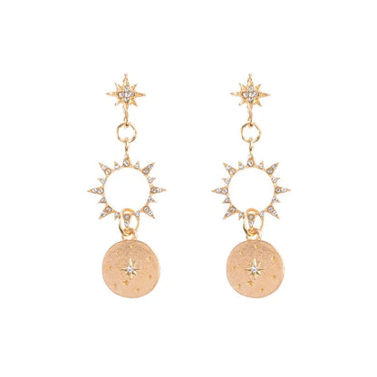 Crystal Sun Earrings WEM Support (www.WEM.support)