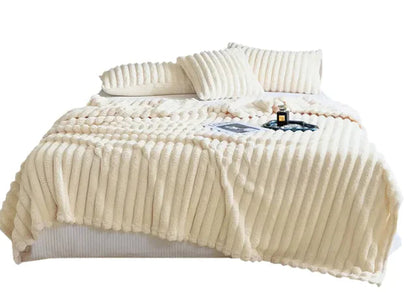 Ultra-Soft Rabbit Plush Double-Sided Velvet Knitted Sofa Blanket WEM Support (www.WEM.support)