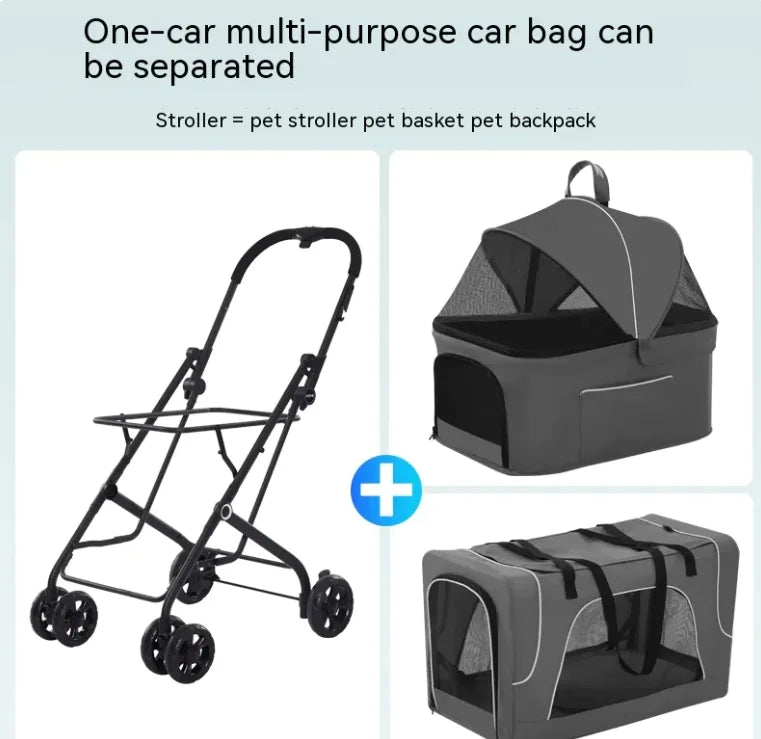 Small Dog Lightweight Folding Cat Dog Trolley WEM Support (www.WEM.support)