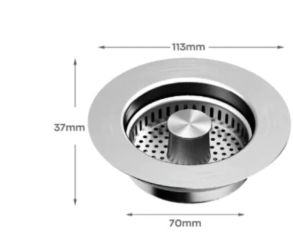 Stainless Steel Sink Drain Filter WEM Support (www.WEM.support)