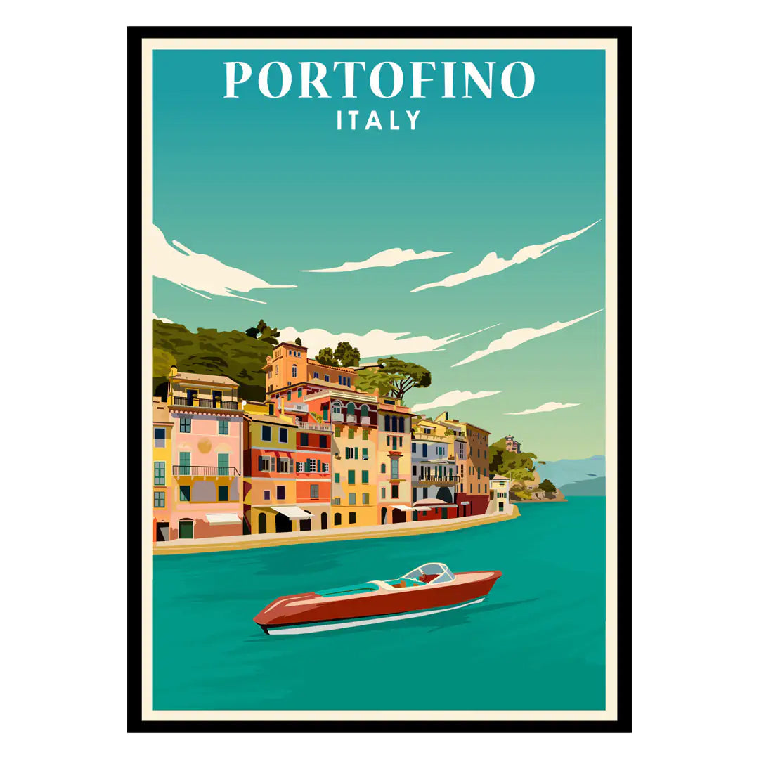 Portofino Italy Poster WEM Support (www.WEM.support)