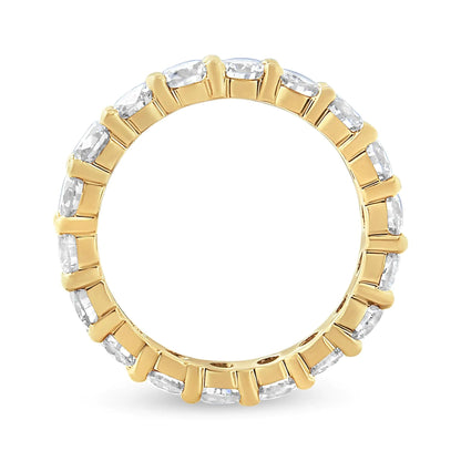14K Yellow Gold 3.00 Cttw Shared Prong Set Round Cut Diamond Eternity Band (J-K Color, VS1-VS2 Clarity) WEM Support (www.WEM.support)