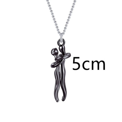 Couple Hugging Pendant Necklace for Women WEM Support (www.WEM.support)
