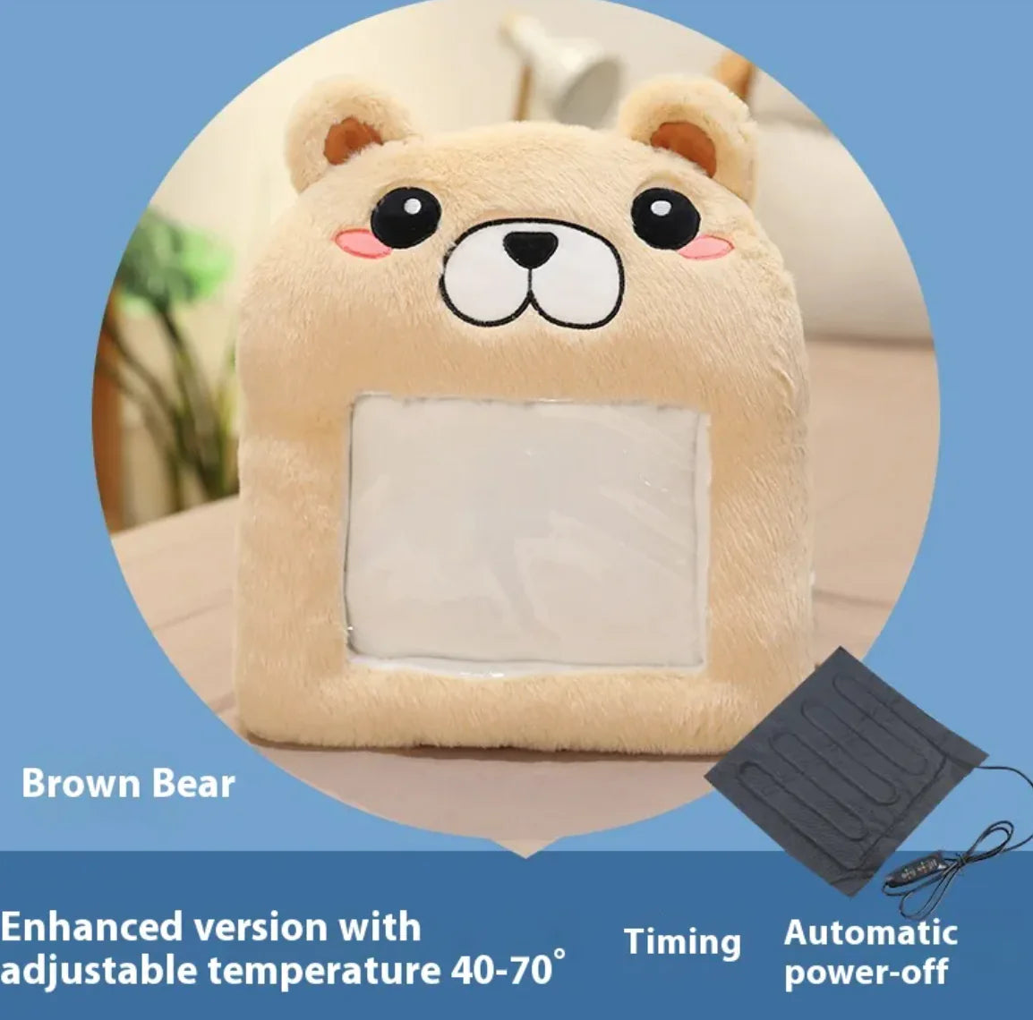 Electric Rabbit Fur Foot Warmer WEM Support (www.WEM.support)