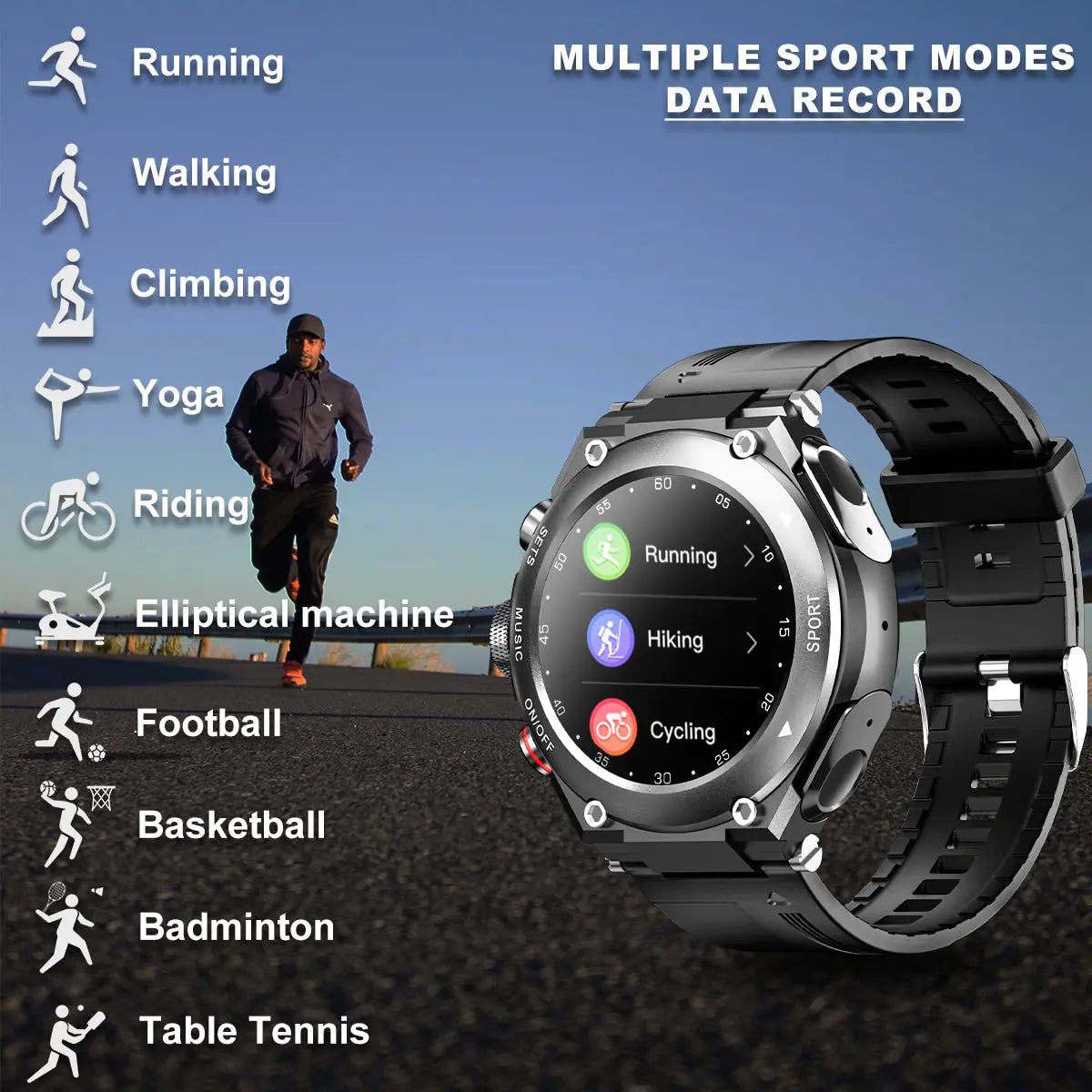 Smart Watch with Earbuds WEM Support (www.WEM.support)