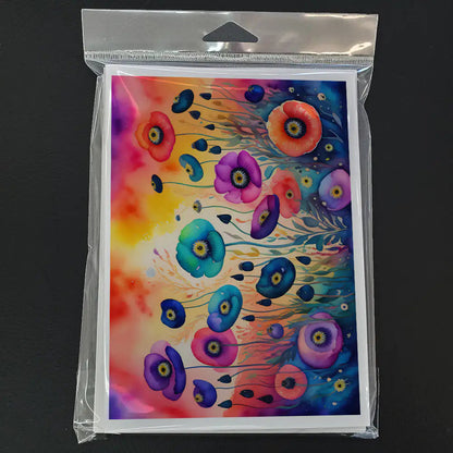 Anemones in Color Greeting Cards Pack of 8 WEM Support (www.WEM.support)