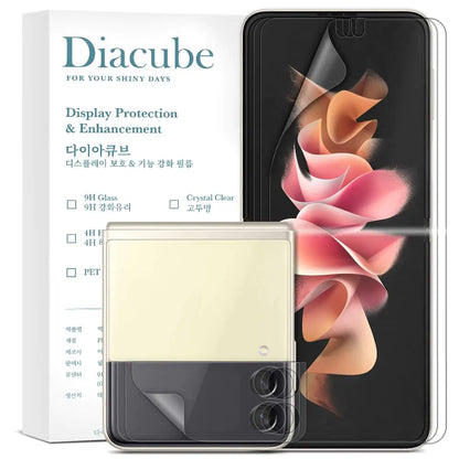 US ONLY! [3+3 Pack] For Samsung Galaxy Z Flip 3 5g, EPU+TPU Anti-Glare Matte Screen Protector, 3 Pack Full Covered Inside + 3 Pack Outer Film, Anti-Fingerprint, Self-Healing, Easy Installation with Alignment Tool