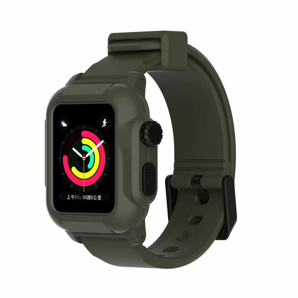 Waterproof Box Case Strap For Apple Watch WEM Support (www.WEM.support)