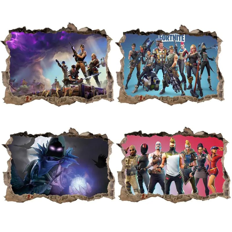 3D Fortnite PVC Wall Stickers for Home Decor - Catch Cards