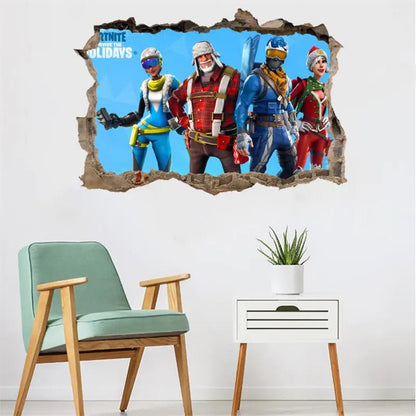 3D Fortnite PVC Wall Stickers for Home Decor - Catch Cards