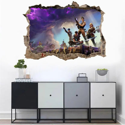3D Fortnite PVC Wall Stickers for Home Decor - Catch Cards