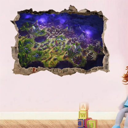 3D Fortnite PVC Wall Stickers for Home Decor - Catch Cards