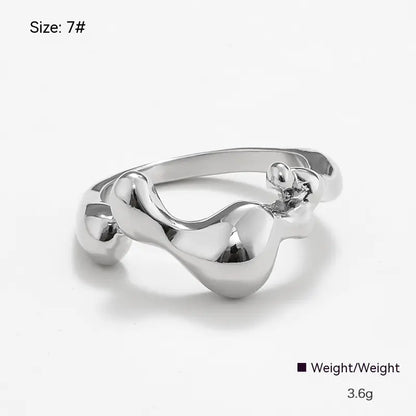 Irregular Metal Ring for Women - Unique Design