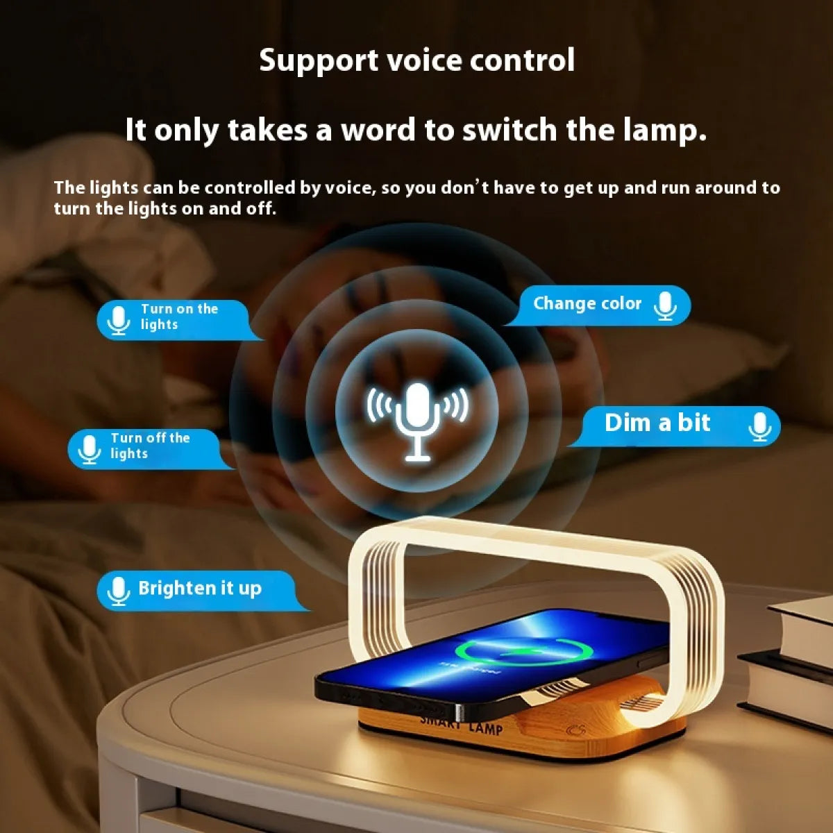 Multifunctional Lamp with Clock & Wireless Charger HejK.com