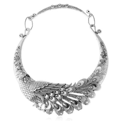 Bohemian Peacock Choker Necklace WEM Support (www.WEM.support)