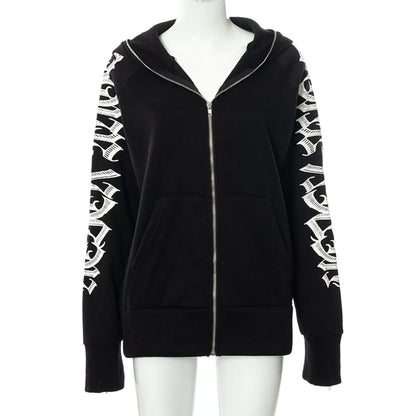 Letter Print Hoodie Sweatshirt
