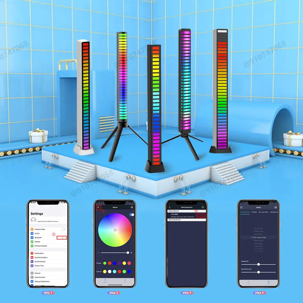 Luz Atmosférica Controlada por Som RGB WEM Support (www.WEM.support)