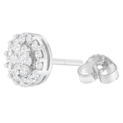 14K White Gold 3/4 cttw Round Cut Diamond Stud Earring (H-I, SI2-I1) WEM Support (www.WEM.support)