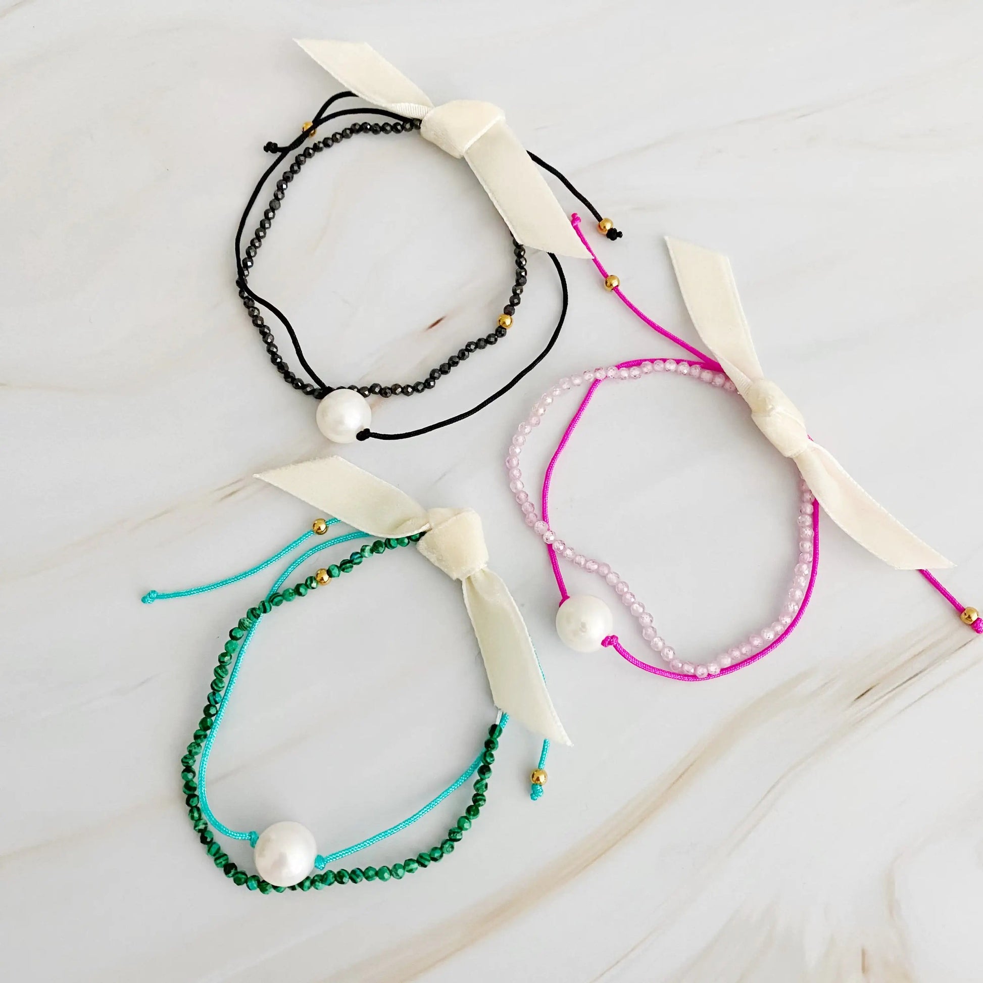 Genuine Pearl Color Dream Bracelet Set Of 2 WEM Support (www.WEM.support)