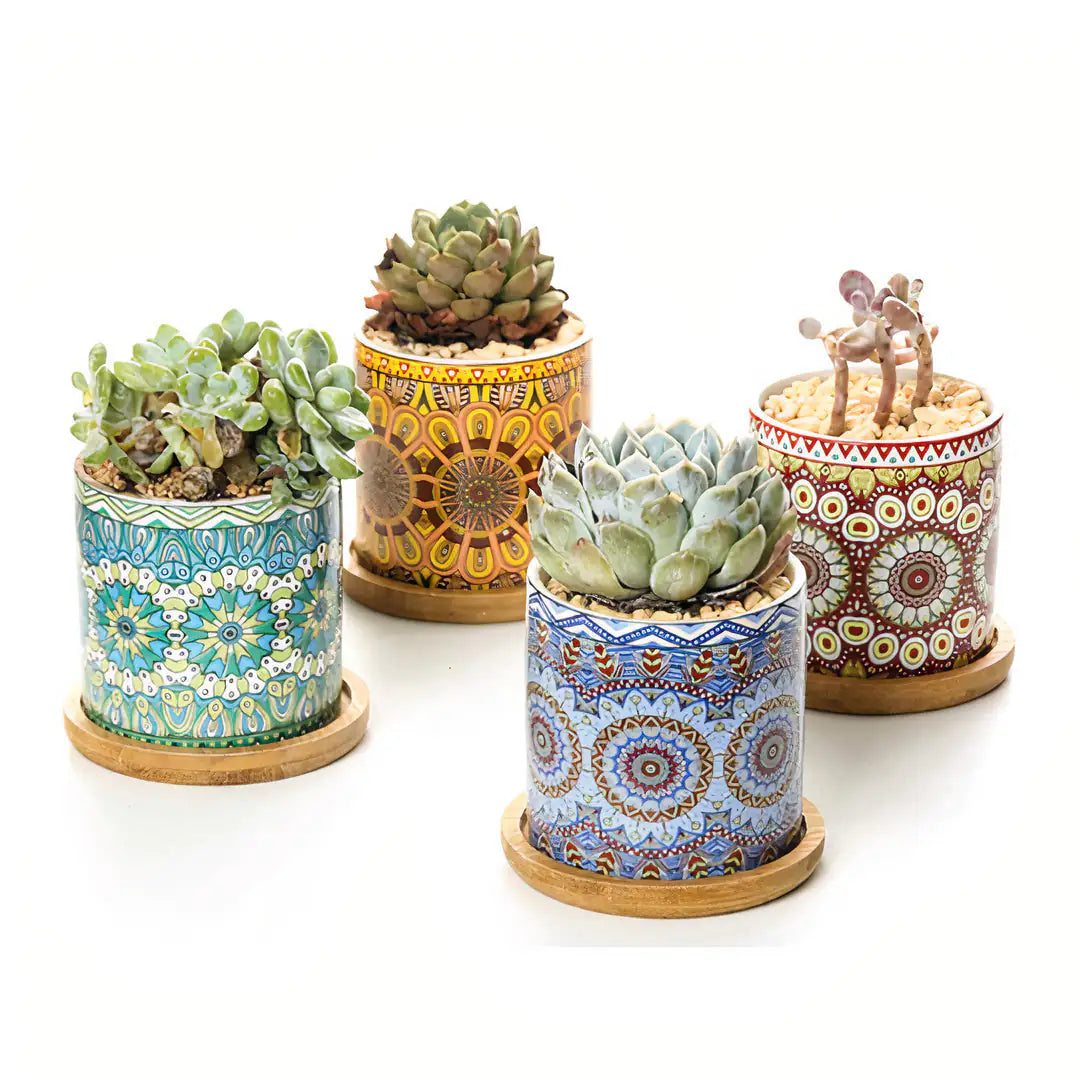 Mandala Planter Set of 4 WEM Support (www.WEM.support)