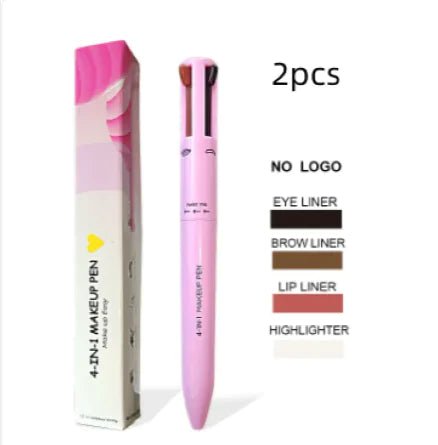 4 - in - 1 Cosmetic Brush – Highlight, Lip, Eye & Brow Pencil - Catch Cards